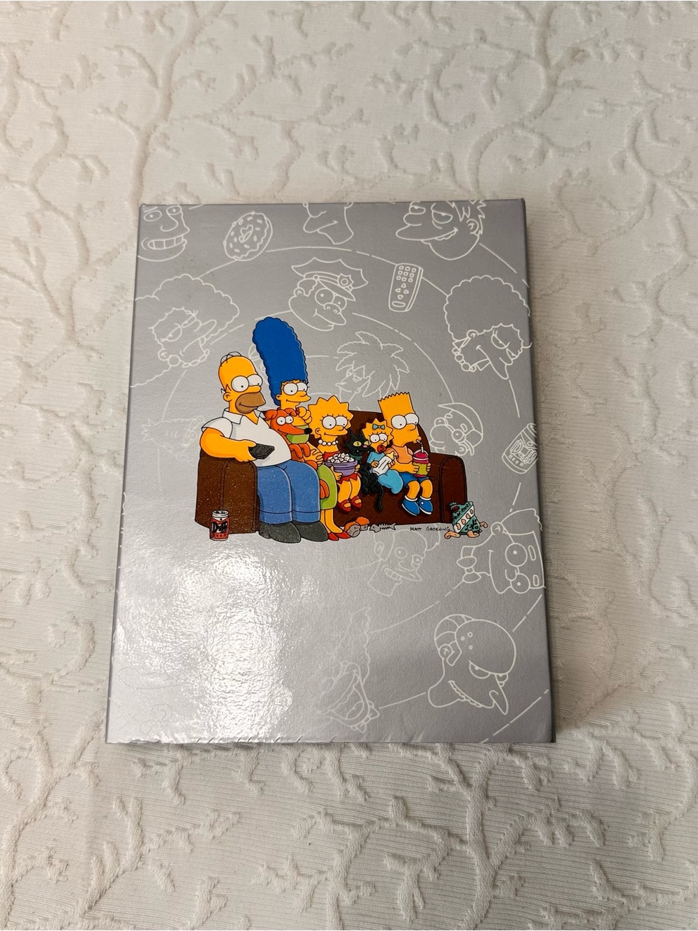 The Simpsons Family Art Print - Gray Background